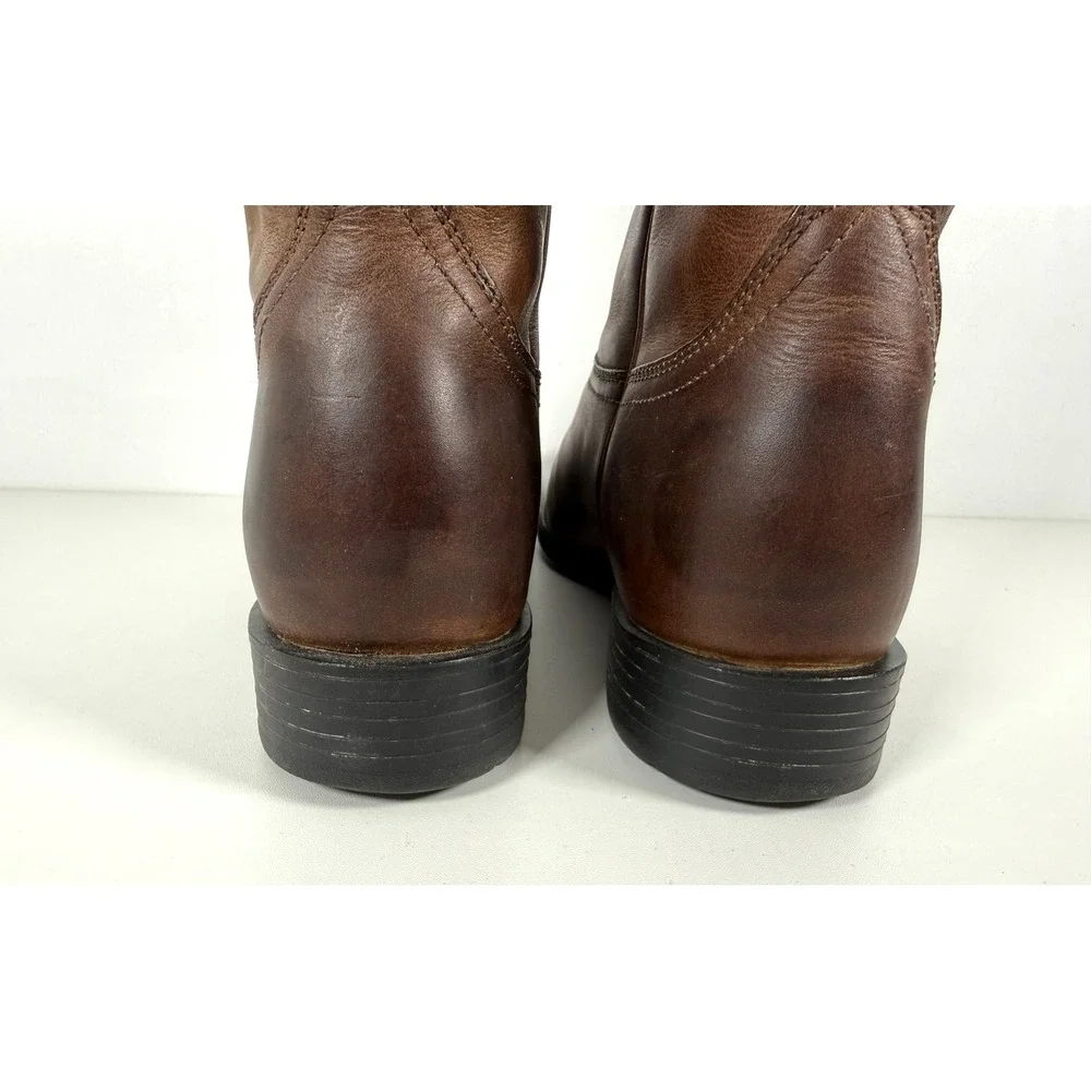 Ariat Men's US 12D Brown Leather Western Cowboy Boots Pull On Style 10002284